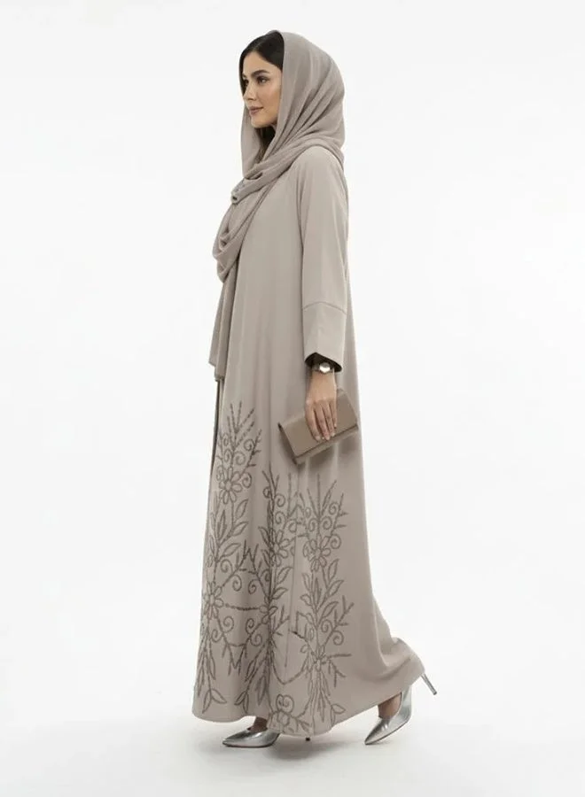 عبايات لمحة عباية همس المطرزة – كريب صيفي